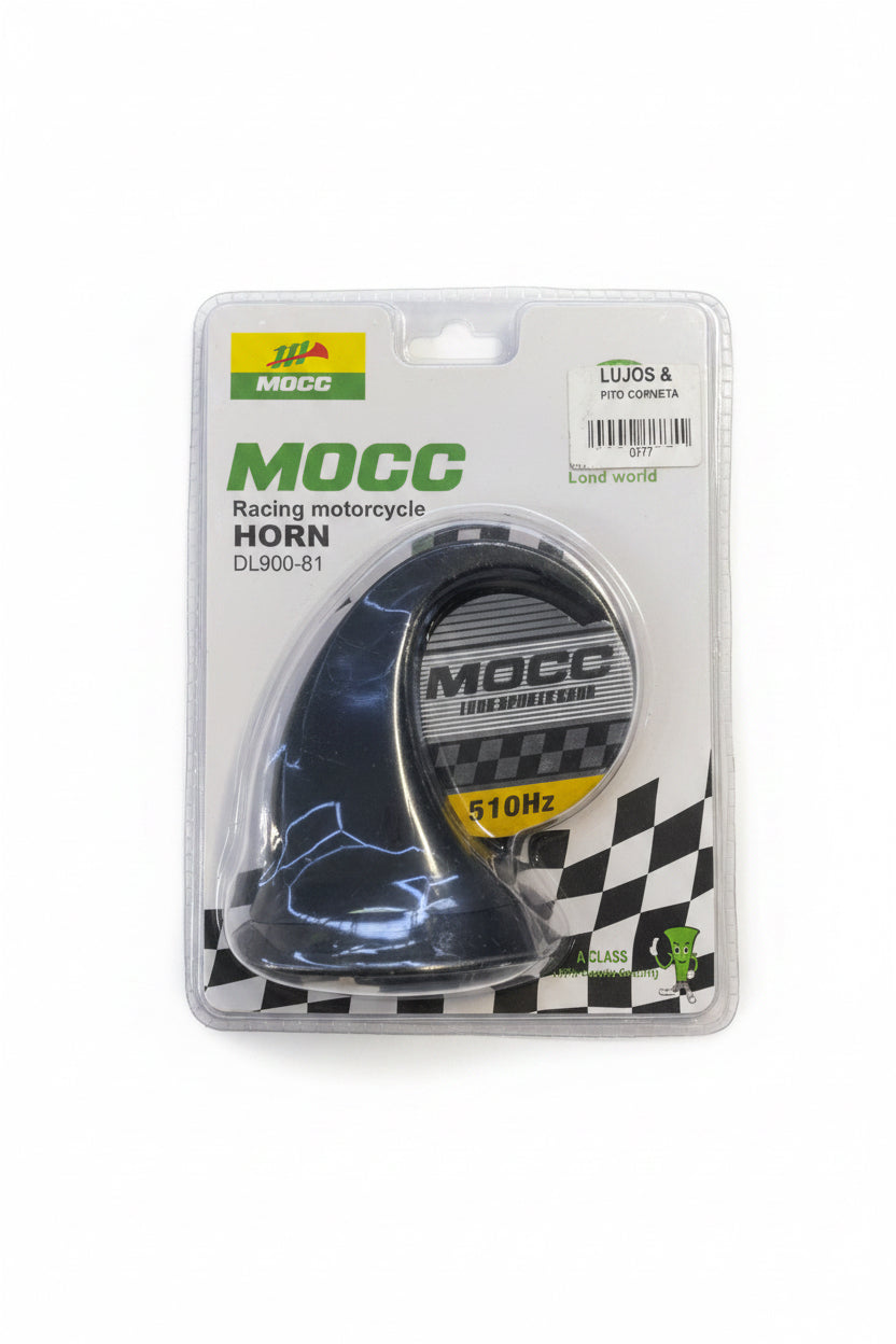 Corneta MOCC Racing Motorcycle Horn Negro